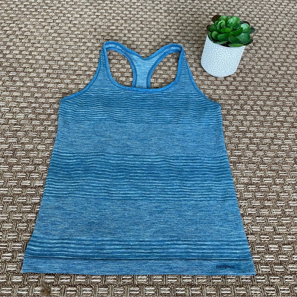 PATAGONIA Women's Blue Stretch Workout Running Tank Size Small